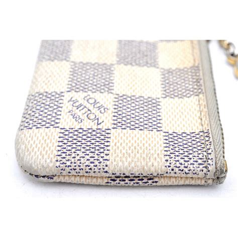 white checkered louis vuitton key pouch